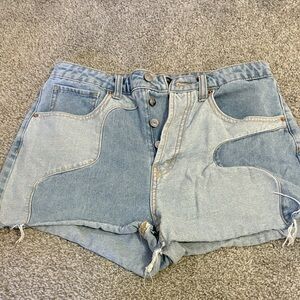 Wild Fable Two-Tone Blue Jean Shorts